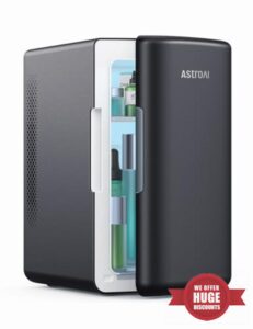 AstroAI Mini Fridge 6 Litre / 8 Can | Cooler and Warmer | AC/DC | Small Fridge for Bedrooms