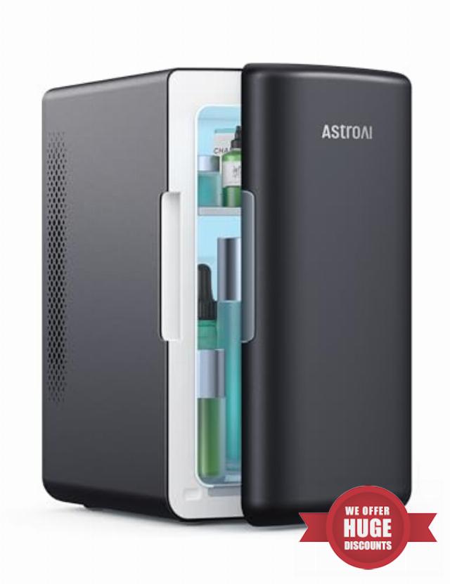 AstroAI Mini Fridge 6 Litre / 8 Can | Cooler and Warmer | AC/DC | Small Fridge for Bedrooms