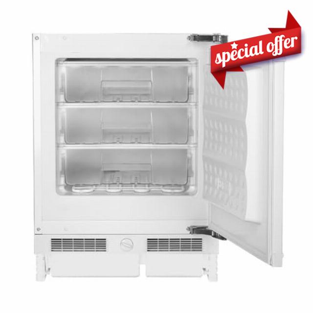 SIA RFU103/M Built In 90L White Integrated Under Counter 3 Drawer Freezer