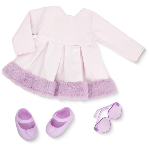 Heart-Shaped Glasses and Faux Fur Dress