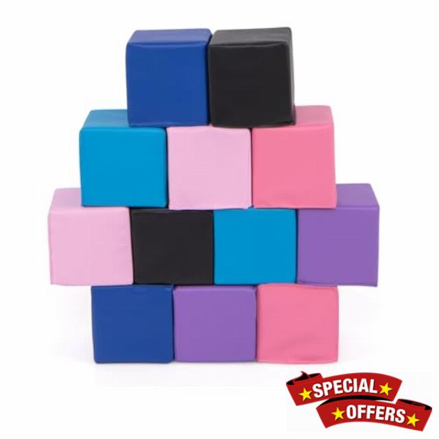 GYMAX 12Pcs Foam Building Blocks