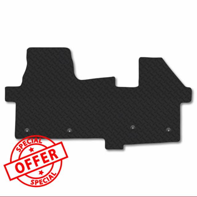 VW Transporter T7 Automatic (2024+) Rubber Van Mats Heavy Duty 5mm Thick Accessories Tailored Fit Compatible Accessory Waterproof Easy-Clean Durable Non-Slip Backing Full Coverage Protectio