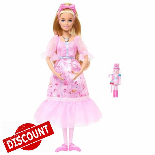 Barbie in the Nutcracker Clara Ballerina Doll in Pink Satin Dress with Puffed Sleeves