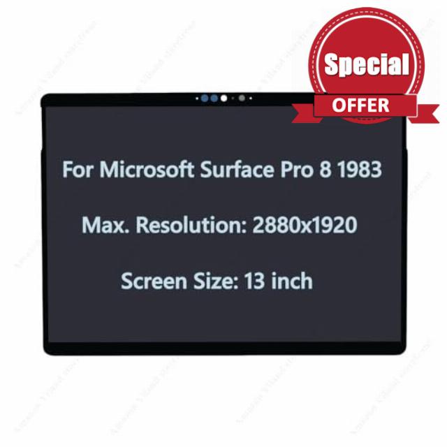 13" For Microsoft Surface Pro 8 1983 Touch Screen Panel 2880×1920 LED LCD Assembly Laptop Repai