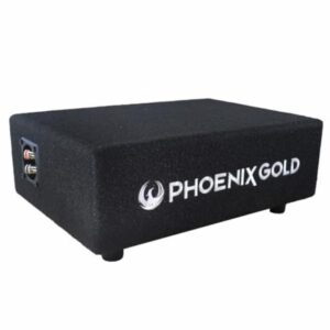 PHOENIX GOLD ZX18PDF 8" Sealed Subwoofer Enclosure 250W RMS 500W Max 2Ω with Grille Car Audio VWT6/T5 Ford Transit Custom Fiat Ducato Underseat fitme