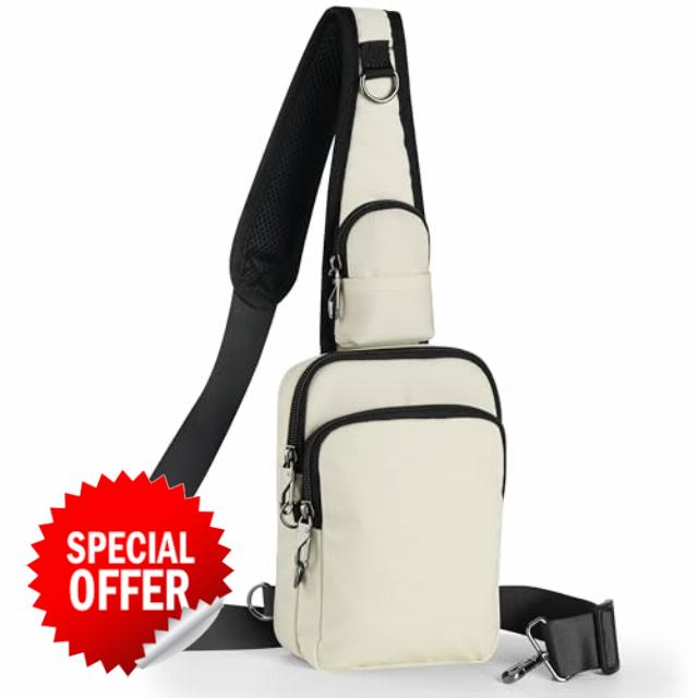 BROADREAM Anti-Theft Shoulder Bag Chest Sling Chest Crossbody Bag Shoulder Bag Men Women Small Men's Handbags with Zip Lock and RFID Blocking