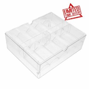COHEALI Poker Chips Storage Organizer Tray with Lid