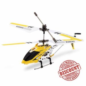 1:72 Scale S107G Gyro RC Helicopter 2.4G Gyro Stabilized 3-Channel Infrared RC Mini Helicopter -Yellow