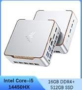 Text visible: 'Intel Core i9', '16G+50GB DDR4+'. Multiple product shots of a small white mini PC or computer device shown from different angles, featuring a compact design with ports.