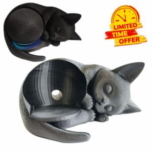 3D Printed Cat Shape Stand Holder for Echo Dot 5th Gen