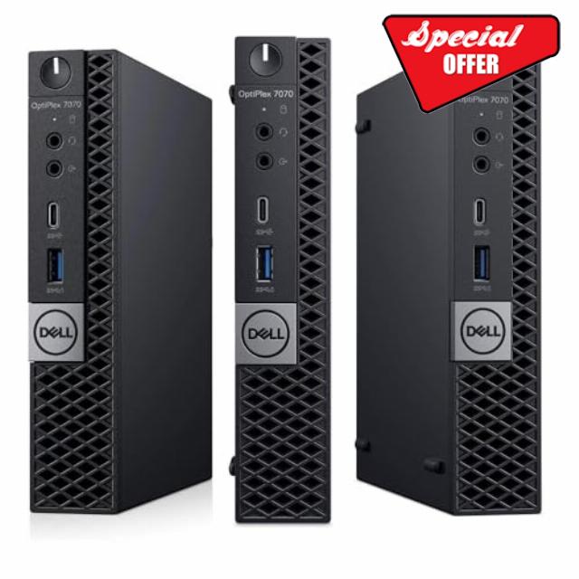 Dell Optiplex 7070 Micro Mini Tiny PC Computer USFF i5-9500T Wi-Fi Bluetooth Windows 11 Pro (16GB - 128GB SSD)