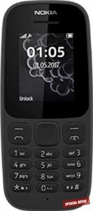 Nokia 105 UK Sim-Free Mobile Phone - Black (Renewed)