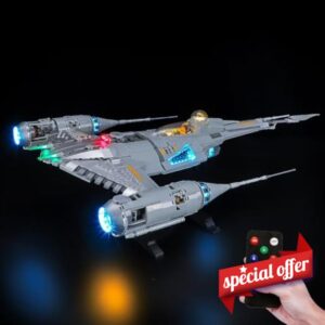 BRIKSMAX 2.0 Light Kit Compatible with Lego Star Wars The Mandalorian's N-1 Starfighter 75442 Building Sets(Remote Control) - Original LED Lighting Kits (No lego) for Display