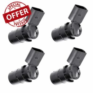 PEIOUK Parking Assist Sensors Reverse Backup Parking Sensor 4PCS Compatible with Audi A3 S3 8P 2003-2008 A4 S4 B7 2005-2009 A6 S6 C6 A8 S8 D3 2003-2011 RS4 RS6 VW Amarok Eos Jetta Passat 7H0919275D