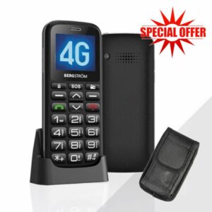 Coopers of Stortford - 4G Big Button Mobile Phone with Charging Cradle and SOS Button - Easy Use Dual SIM Phone with Case and Loud Ringe