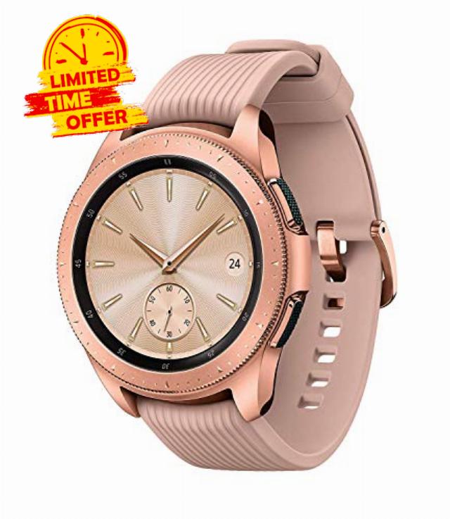 Samsung Galaxy Watch (42mm) Smartwatch (Bluetooth) Android/iOS Compatible -SM-R810 Intenational Version -No (Rose Gold) (Renewed)