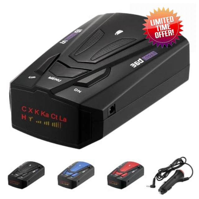 Speeder Pro Radar Detector Car Radar & Speed Camera Detector Long Range Detection 360° Omnidirectional Monitoring Voice Alerts Early Warning for Speed Traps & Photo Capture (Blakc)
