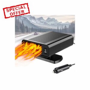Leaflai 12V Car Heater 150W Winter Auto Heater Kit That Plug-into Cigarette Lighter Winter Car Kit for Small Vehicles