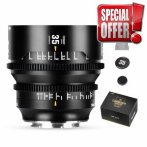 7artisans 35mm T1.5 Dream Series Manual Focus Full-Frame Large Aperture Prime Cine Lens Compatible for Canon EOS R