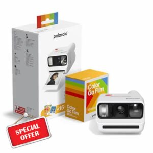 Polaroid - Bundle Instant Camera Go Gen 3 White + Go Color Film (16 Photos)
