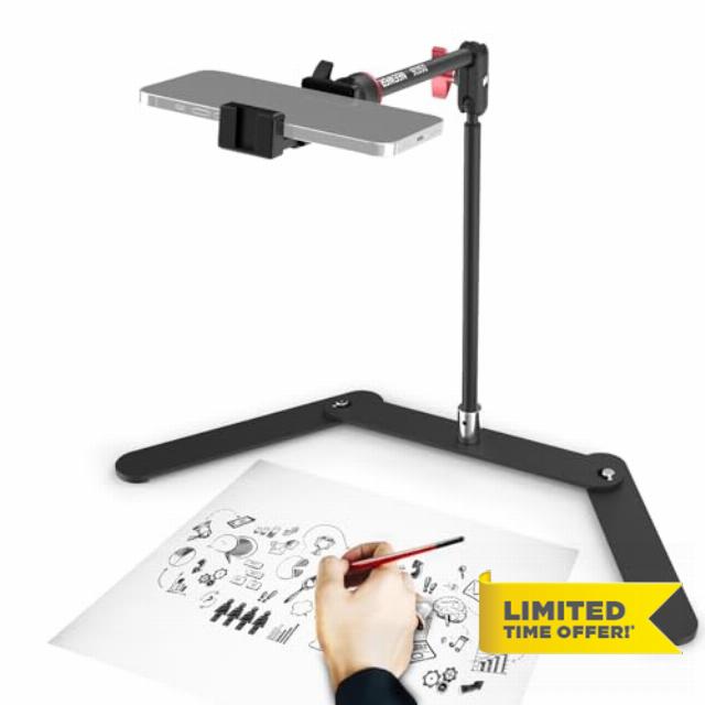 NEEWER Overhead Phone Tripod Stand with Dual Ball Head Articulating Boom Arm