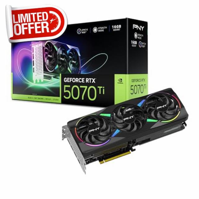 PNY NVIDIA GeForce RTX™ 5070 Ti Epic-X™ ARGB Triple Fan