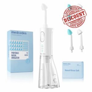 Nasal Irrigation System - Sinus Rinse Machine with Dual Water Tank & 30 Saline Packets - Nasal Washer for Sinus & Allergy Relief