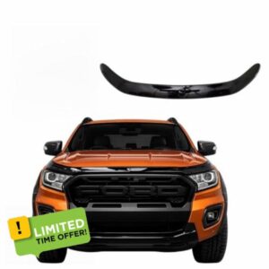 Heavy Duty Bonnet Guard Bug Deflector for Ford Ranger T7 T8 2015-2022 - ABS Plastic Bug Guard Wind Deflector - Stone Chip Window Protector - Compatible with Ford Ranger T7 T8 2015-2022