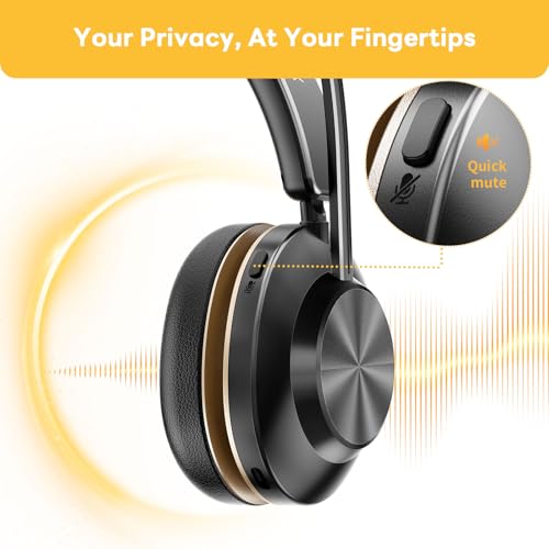 Wireless Headset with Mic for Work