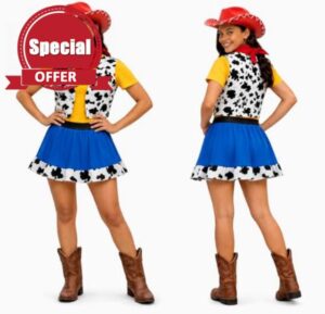 The Dragons Den Adults Jessy Cowgirl Western Wild West World Book Day Fancy Dress Costume
