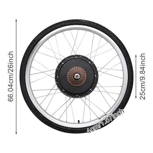 Rear Wheel Brushless Gear Hub Motor Ebike Conversion Kit with PAS System 7 Speed Flywheel Disc Brake