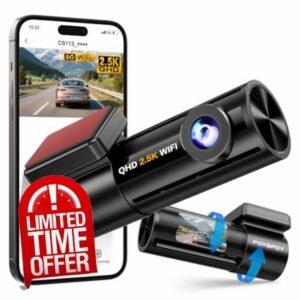 Dash Cam 2.5K Front Dash Camera for Cars with App 1440P WiFi Mini Dashcam 1.47" Display