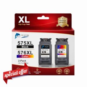 GoToers PG-575XL CL-576XL Compatible Replacement for Canon 575 576 Ink Cartridges for Pixma TR4755i TR4750i TR4700 TS3550i TS3551i TS3750i TS3751i TS3752i TR4751i TR4756i (1 Black
