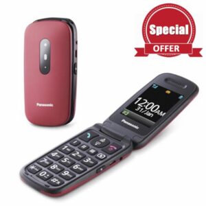 Panasonic KX-TU446EXR Easy Use Clamshell Mobile Phone for the Elderly