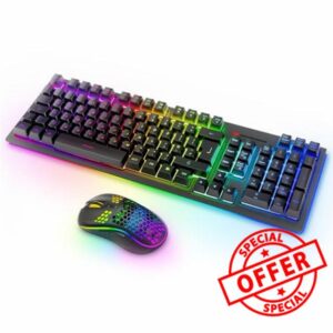 Wireless Keyboard and Mouse RGB Backlit Combo