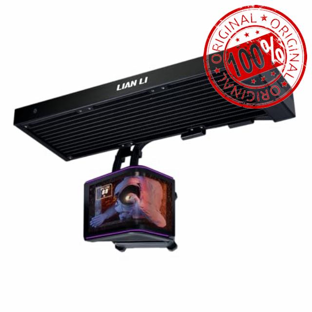 Lian Li Hydroshift II OLED Curved 360 Liquid CPU Cooler - Flexible Slide-Tube Clamp Coolant Pathway - Adjustable 6.67" 2K Screen - 3D Animation Effects - LGA 1851/1700