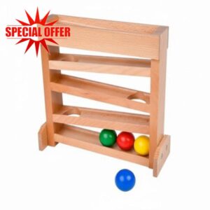 Educational Ball Track Parent-Child Play Visual Tracking Toy Wooden Balls Color Sorting Ball Toy for Preschool