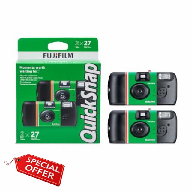 Fujifilm 2 x 27 exposure ISO 400 film speed camera's | Pre-loaded wih ISO 400 speed film