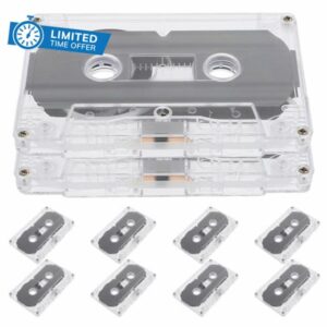 Pack of 10 Empty Audio Cassettes 30 Minutes Recording Time Homemade Retro Cassettes for Music News Creative Recording