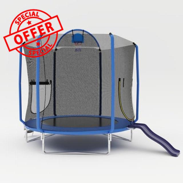 APTILTON 7FT/10FT Trampoline with Slide