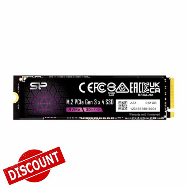 Silicon Power 512GB NVMe M.2 PCIe Gen3x4 2280 SSD (SP512GBP34A60M28AY)
