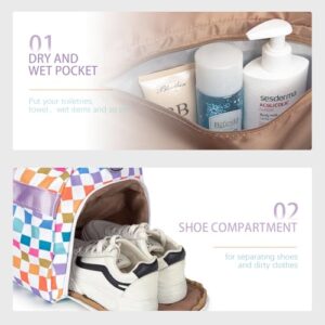 Large Travel Duffle Bag with Shoe Compartment and Wet Pocket