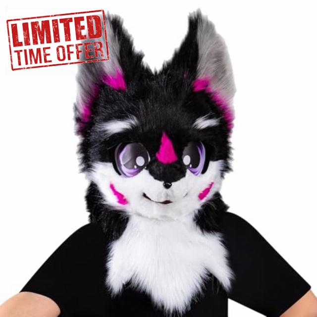 Fursuit Head Halloween Cosplay Costume Props Adults Cats Headgea