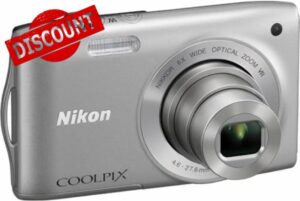 Nikon Coolpix S3300 Compact Digital Camera 16 Megapixels 2.7 Inch Screen 6x Optical Zoom Silver (Renewed)