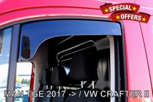 J&J AUTOMOTIVE Wind Deflectors for Volkswagen Crafter 2017-Up 2pcs