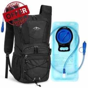 RAINSMORE Hydration Backpack with 2L Water Bladder Lightweight 15L Hiking Water Backpack Large Capacity Hydration Pack for Running Cycling Biking Walking Climbing Fits Men & Wome