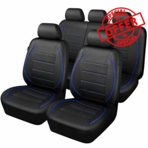 9 PCs Leather Car Seat Covers Full Set