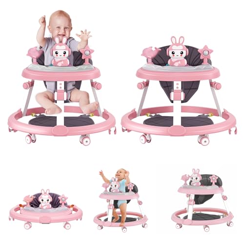 7 Height Adjustable Baby Activity Walker with Music Tray