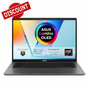 ASUS Vivobook 14 OLED M3407GA CoPilot+ PC Laptop | 14.0" Full HD OLED screen | AMD Ryzen AI 7 445 6-Core | 32GB RAM | 1TB PCIe SSD | UK Backlit Keyboard | Windows 11
