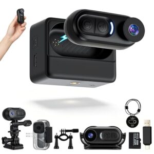 mini bodycam with 125° Wide Angle – 600mAh Camera + 2500mAh Charging Case